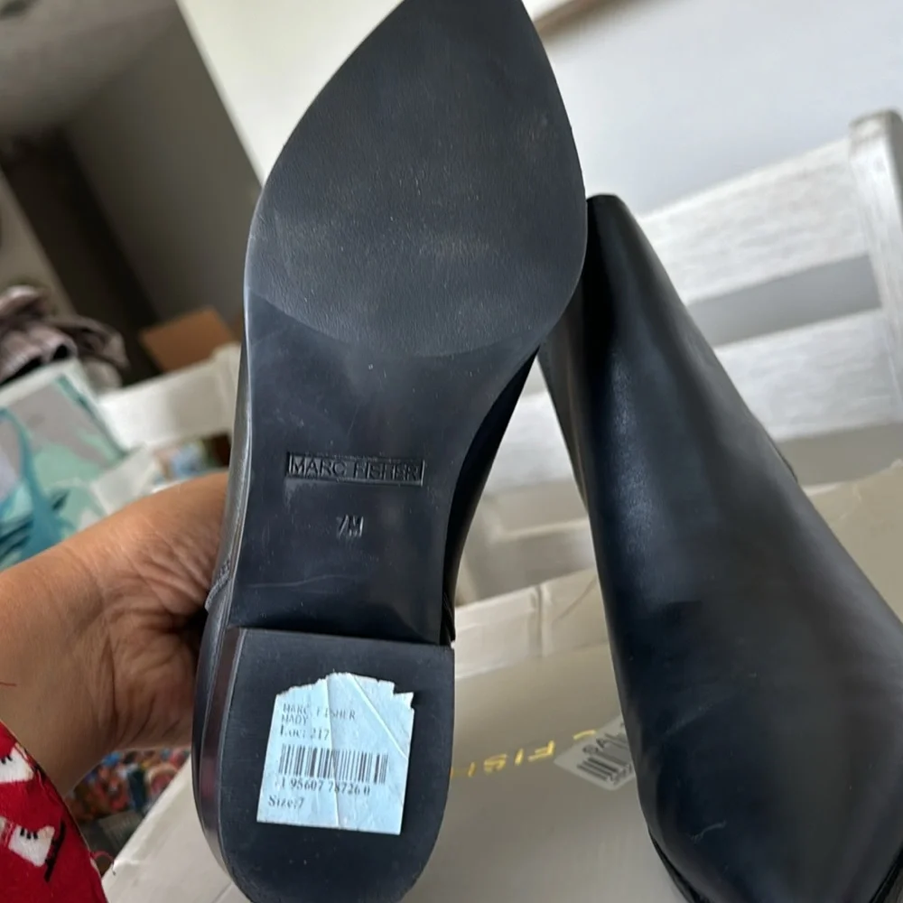 Marc Fisher Black Ankle Boots - Picture 3 of 5